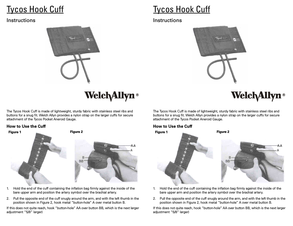 Tycos Hook Cuff - User Manual