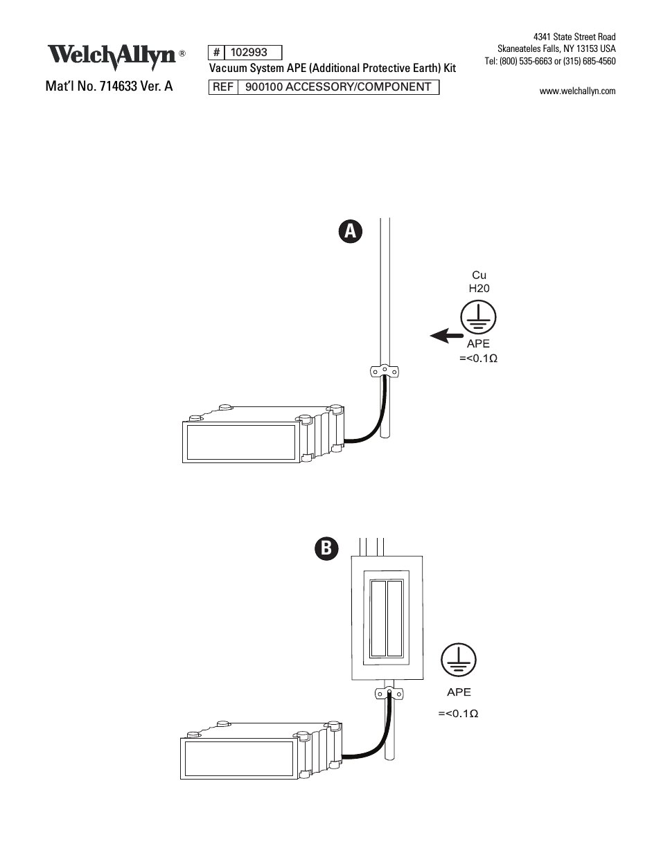 Vacuum System APE (Additional Protective Earth) Kit - Installation Guide