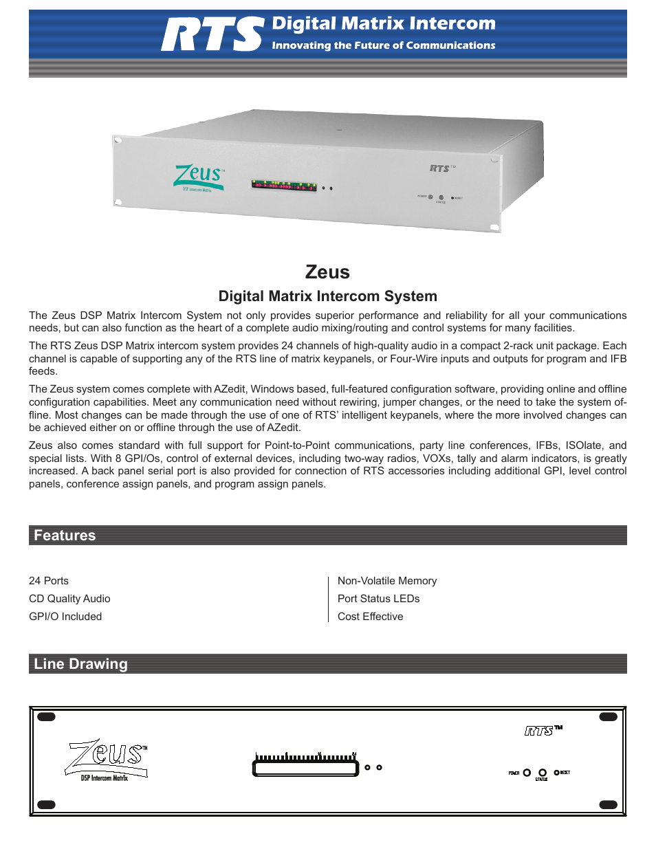 Zeus Digital Matrix Intercom System