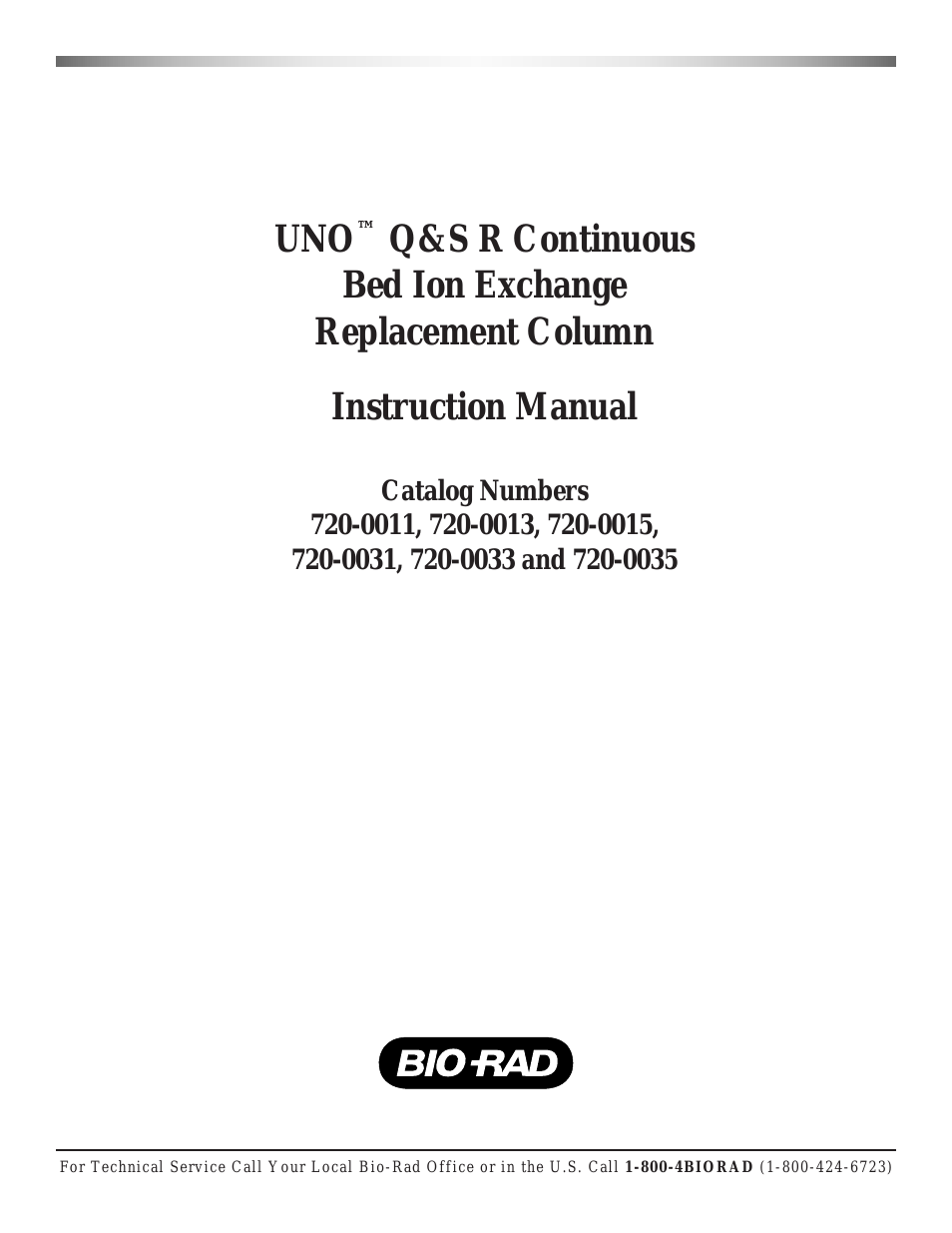 UNO® Monolith Cation Exchange Columns