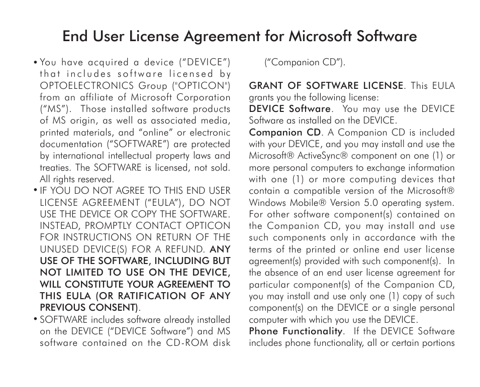 H16 End User License Agreement for Microsoft Software