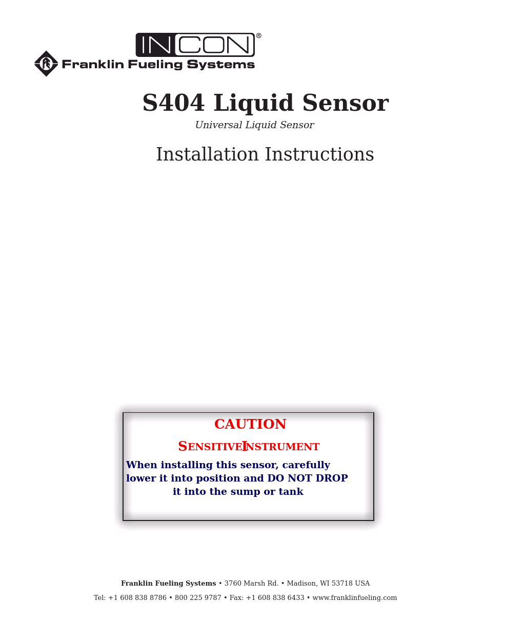 S404 Liquid Sensor
