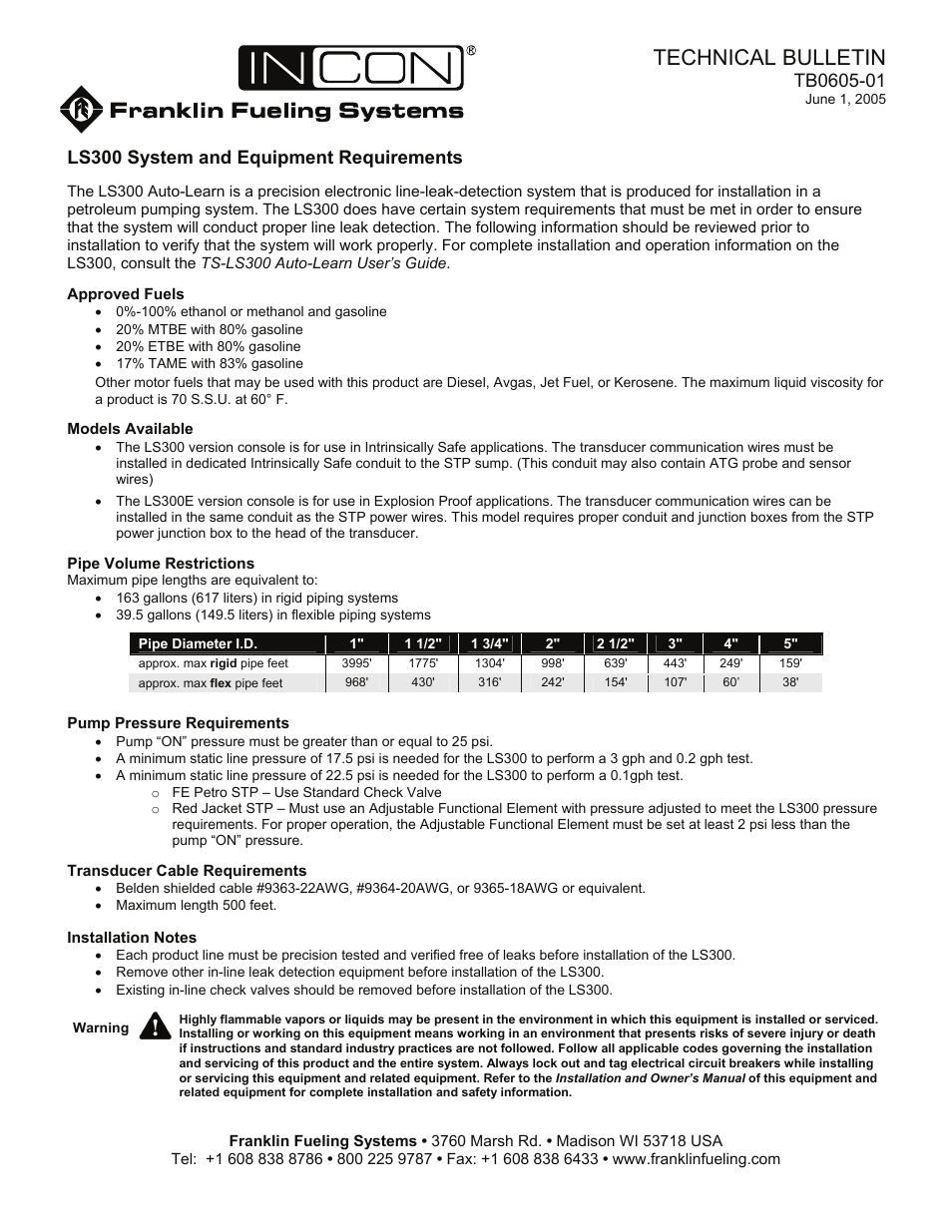 TS-LS300 System and Equipment Requirements