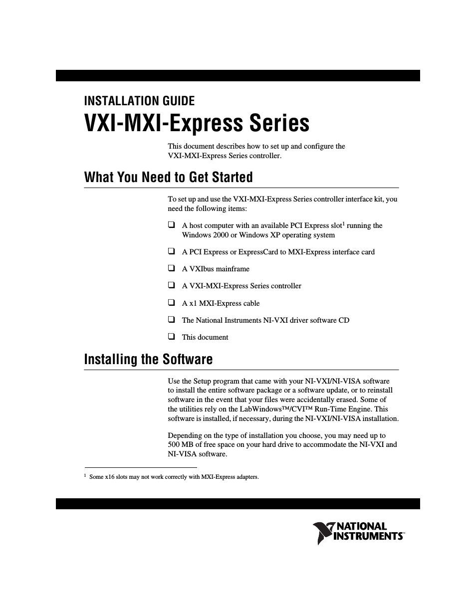 VXI-MXI-Express Series