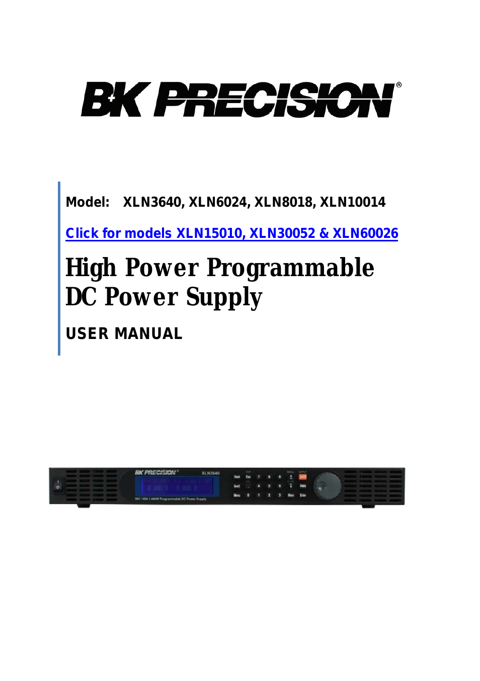 XLN8018 - Manual