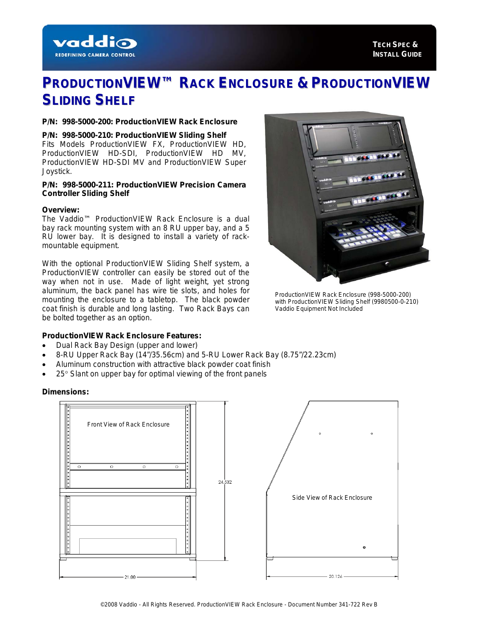 ProductionVIEW Rack Enclosure