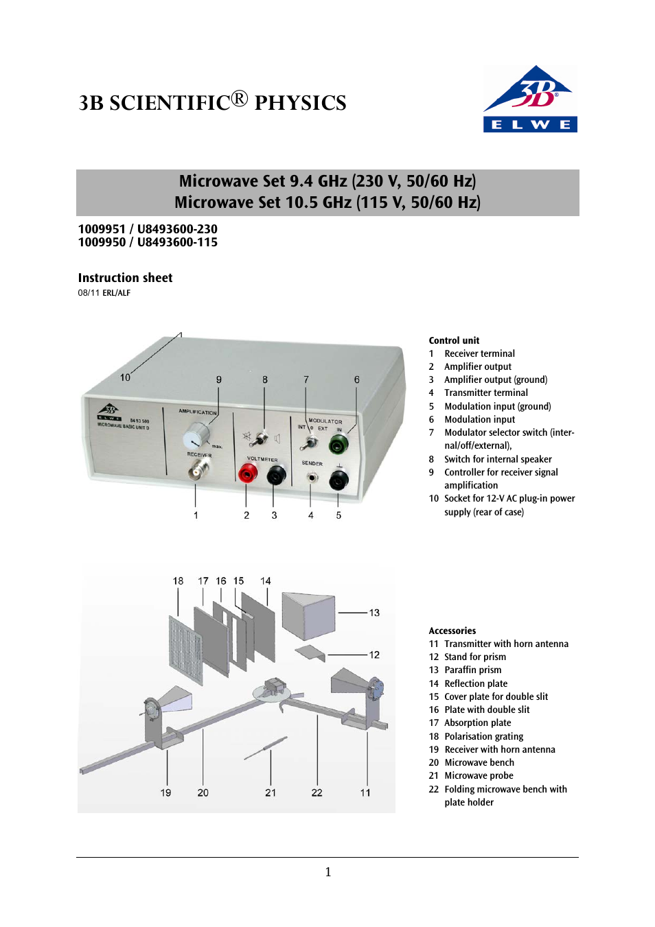 Microwave Set 9.4 GHz (230 V, 50__60 Hz)