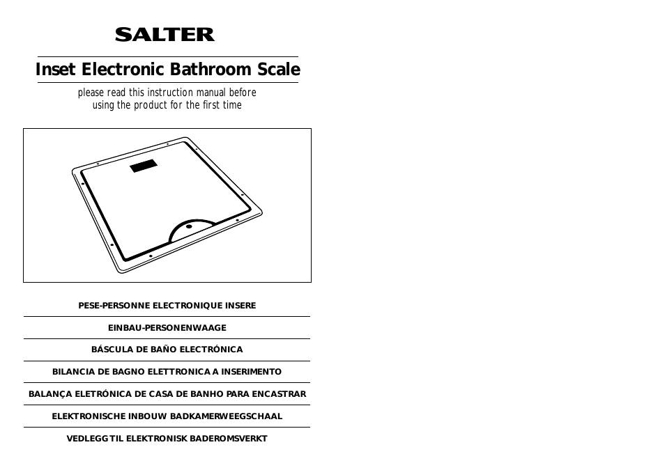 Inset Electronic Bathroom Scale