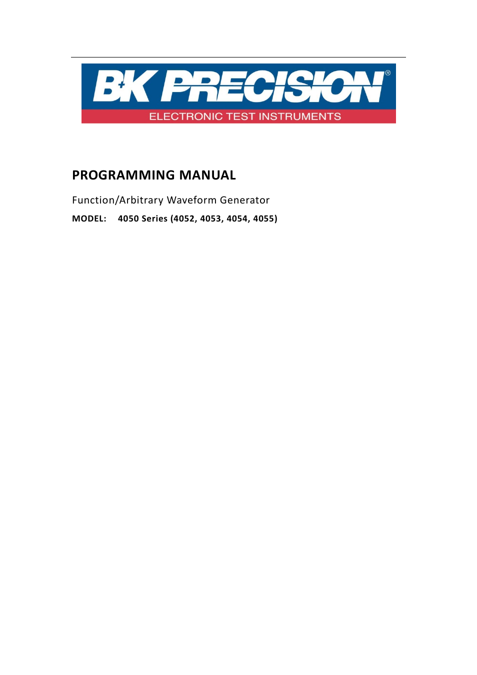 4052-4055 - Programming Manual