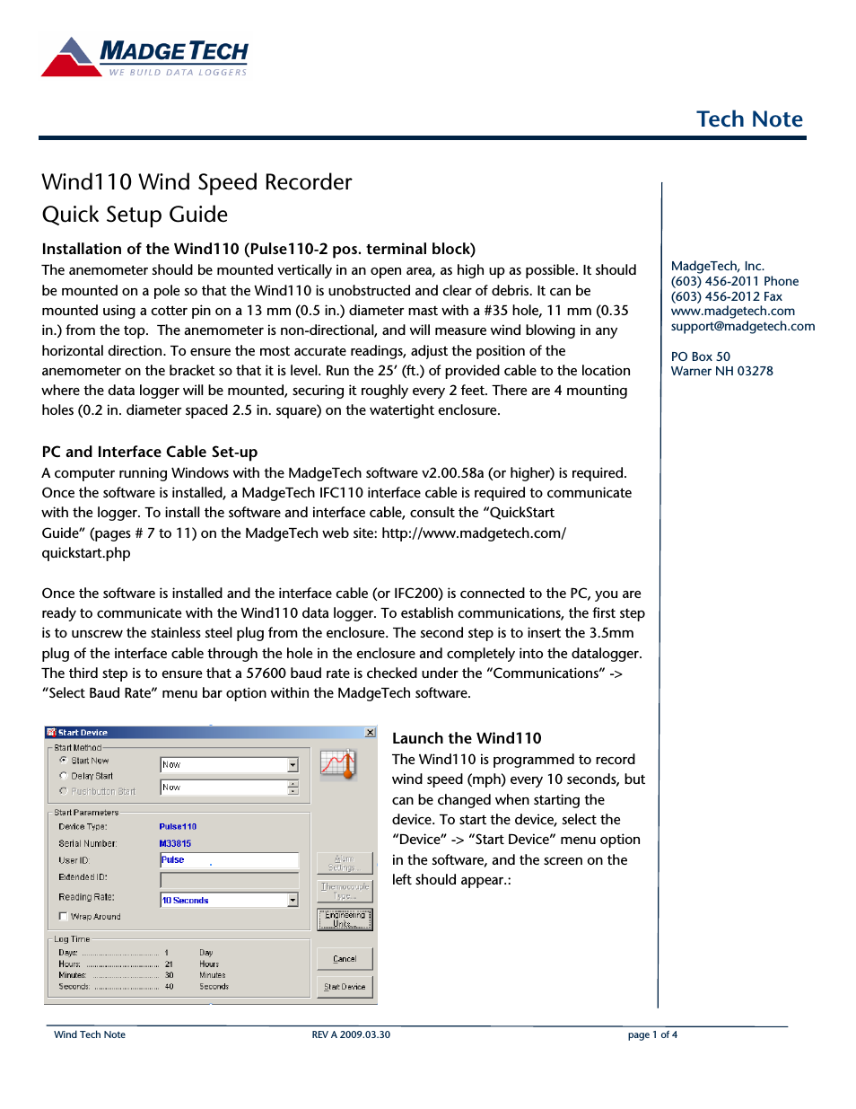 Wind101A Data Logger