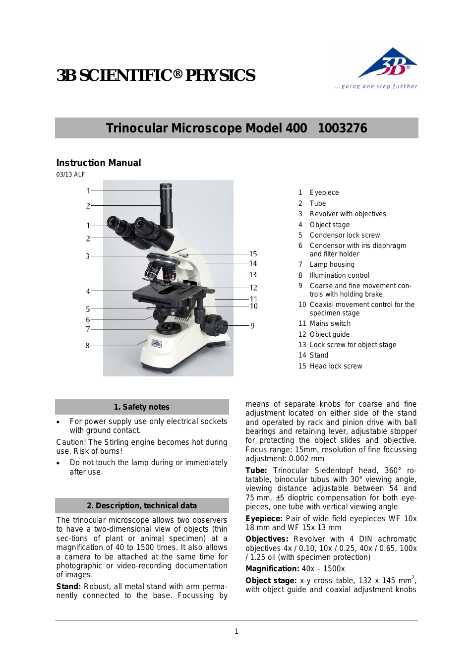 Trinocular Microscope Model 400