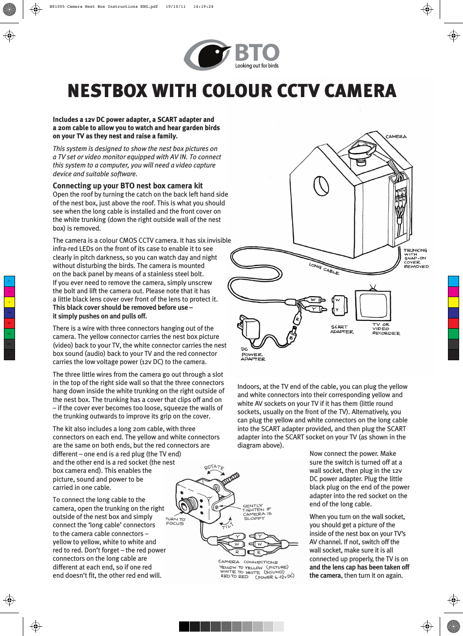 Nestbox With Color CCTV Camera