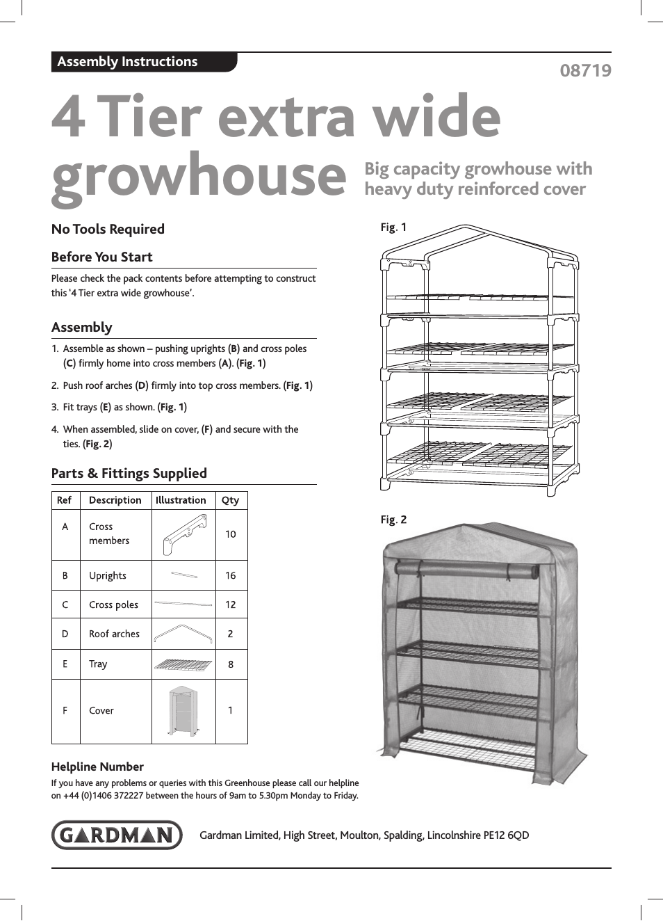 4 Tier extra wide growhouse