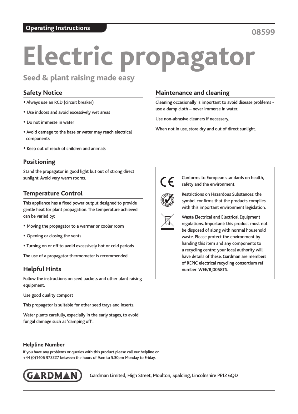 Electric propagator