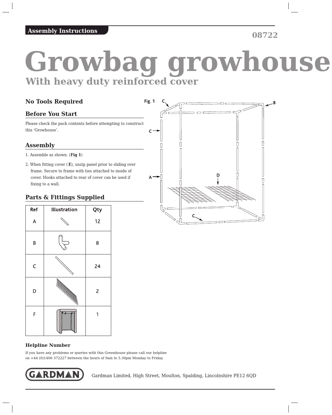 Growbag growhouse Reinforced