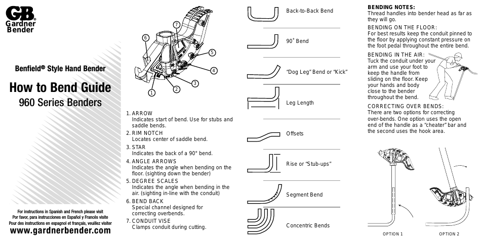 960 Series How to Bend Guide