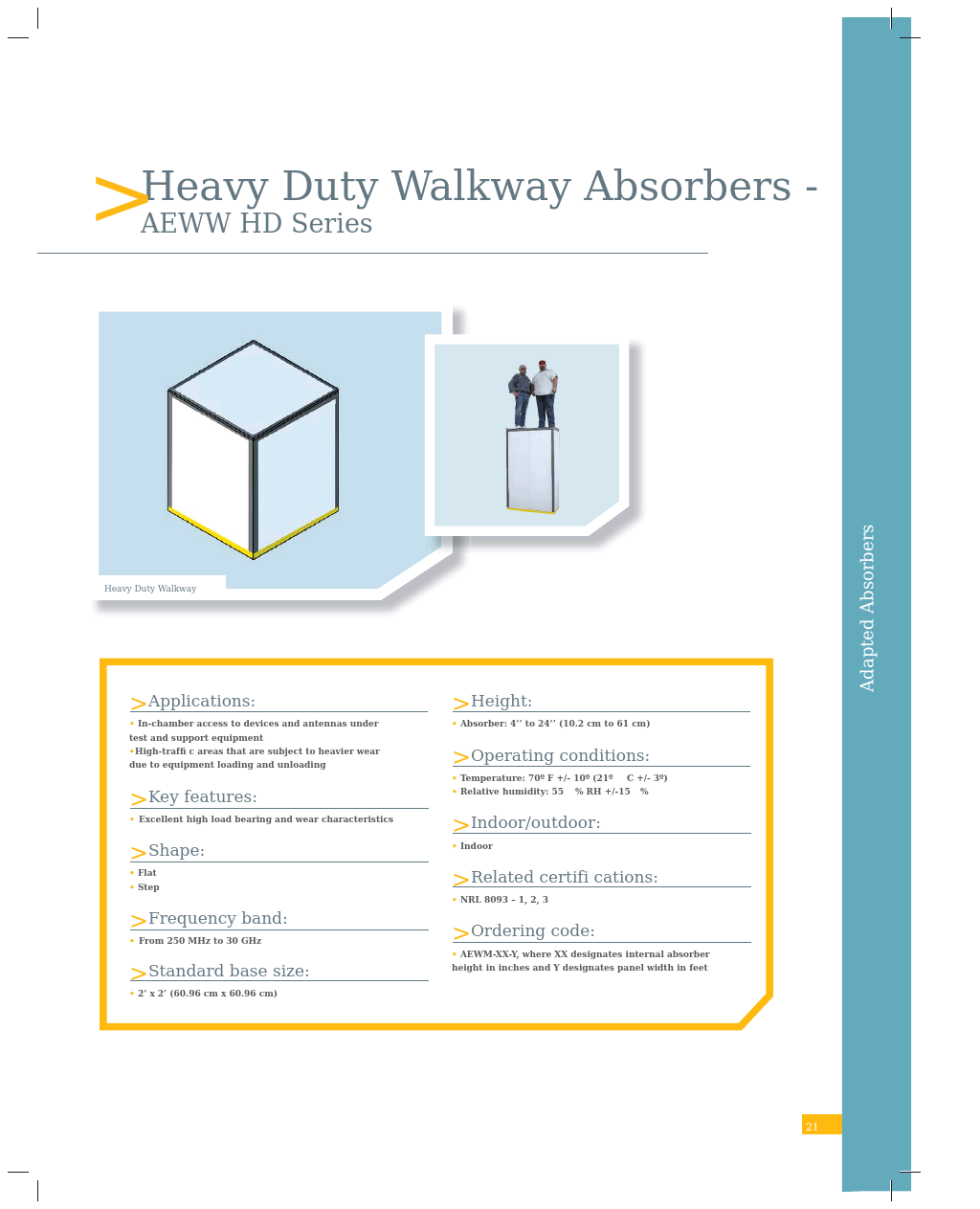 Heavy Duty Walkway Absorbers - AEWW HD Series