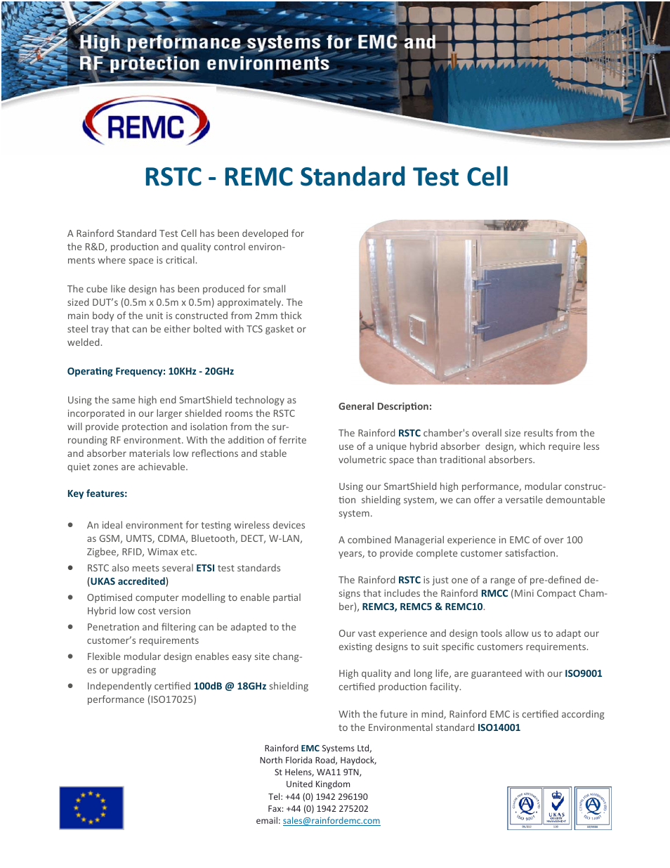 Standard Test Cell