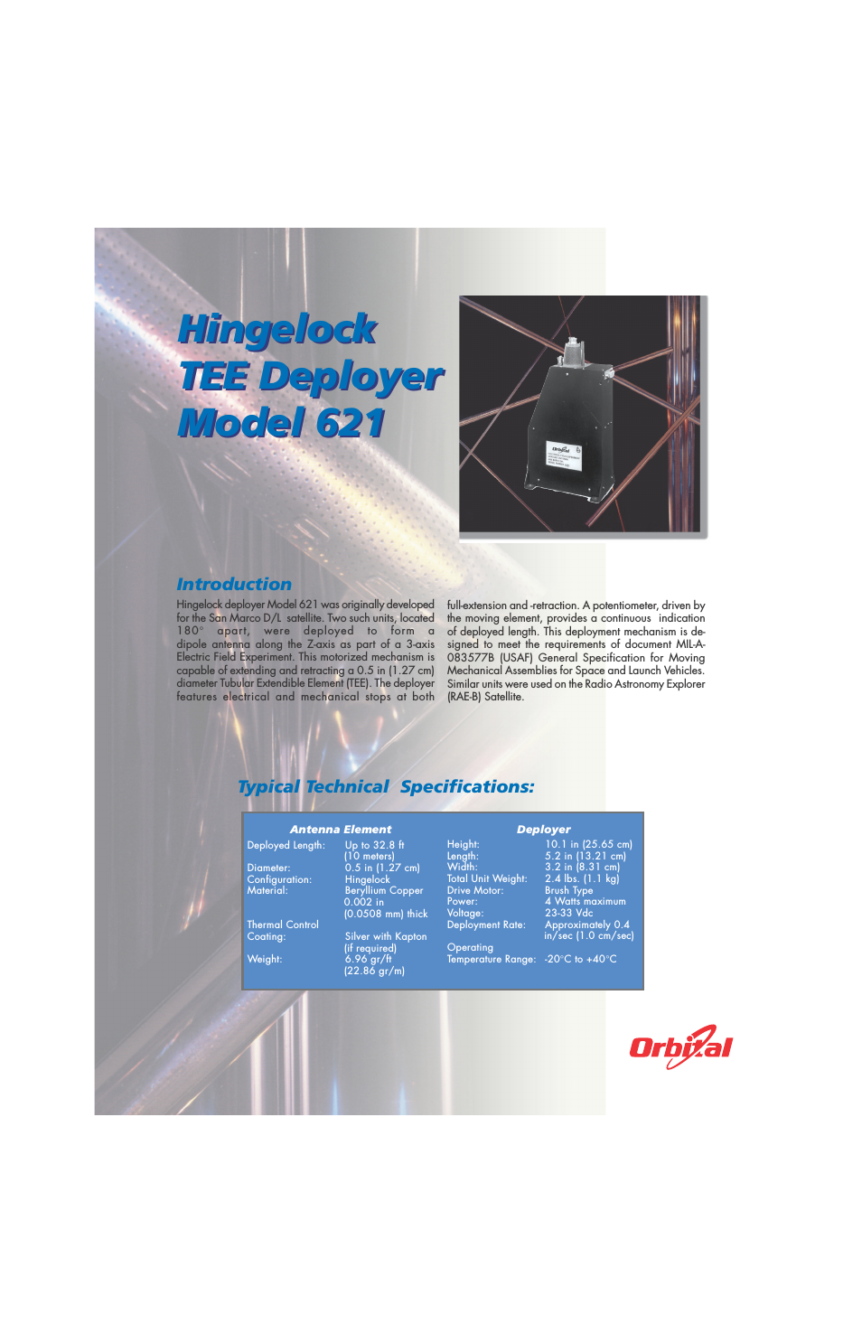 Hingelock TEE Deployer Model 621