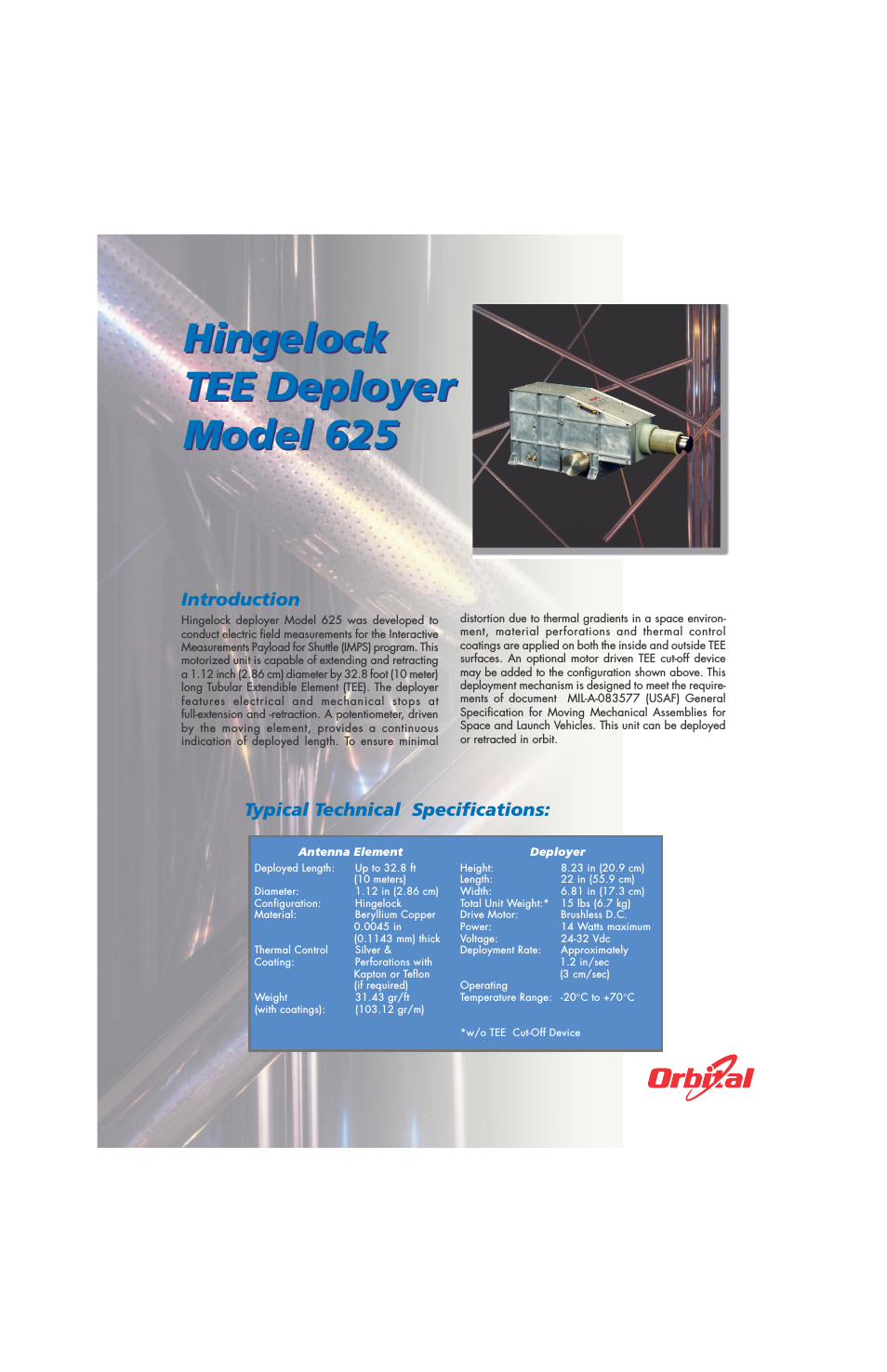 Hingelock TEE Deployer Model 625
