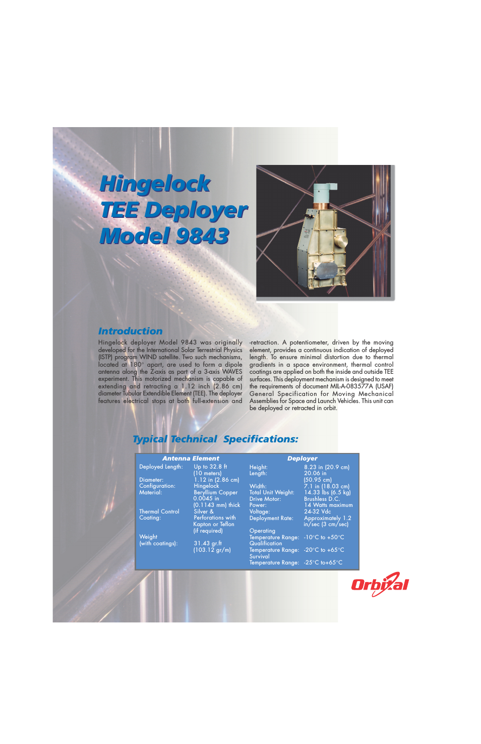 Hingelock TEE Deployer Model 9843