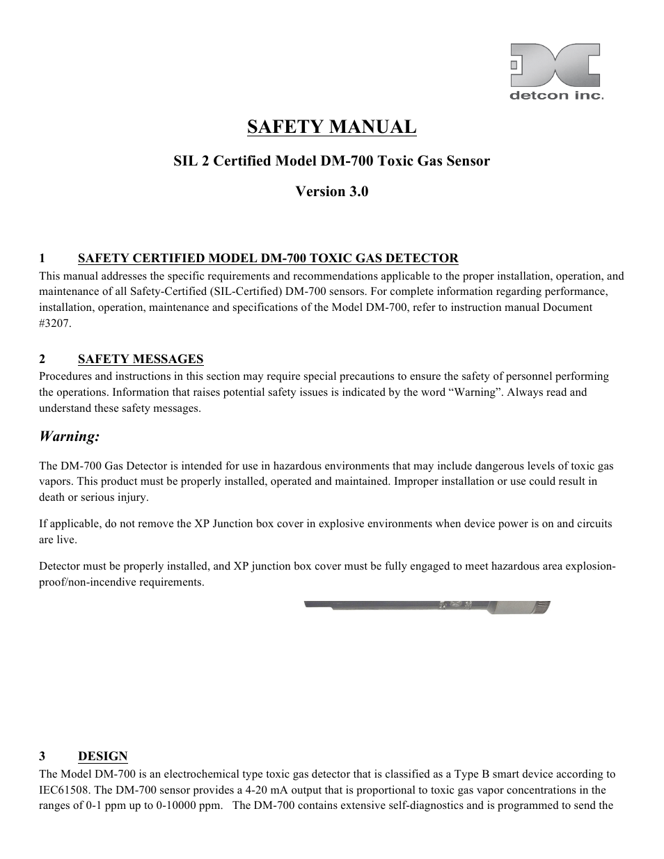 DM-700 SIL 2 Safety Manual