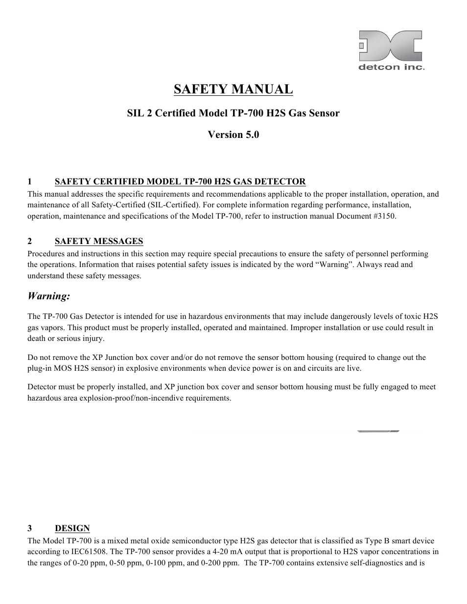 TP-700 SIL 2 Safety Manual