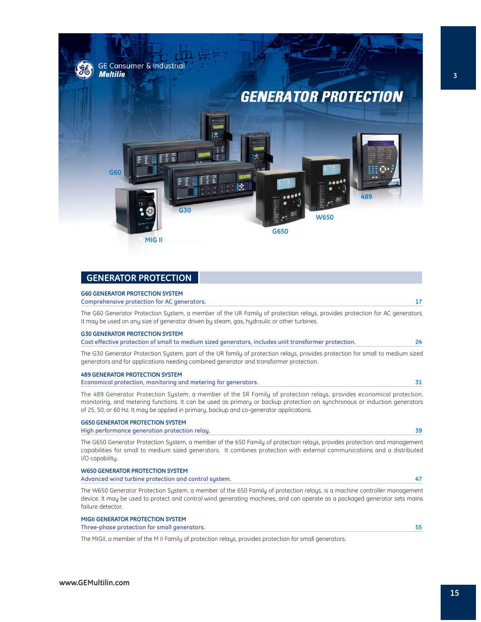 Generator Protection MIGII
