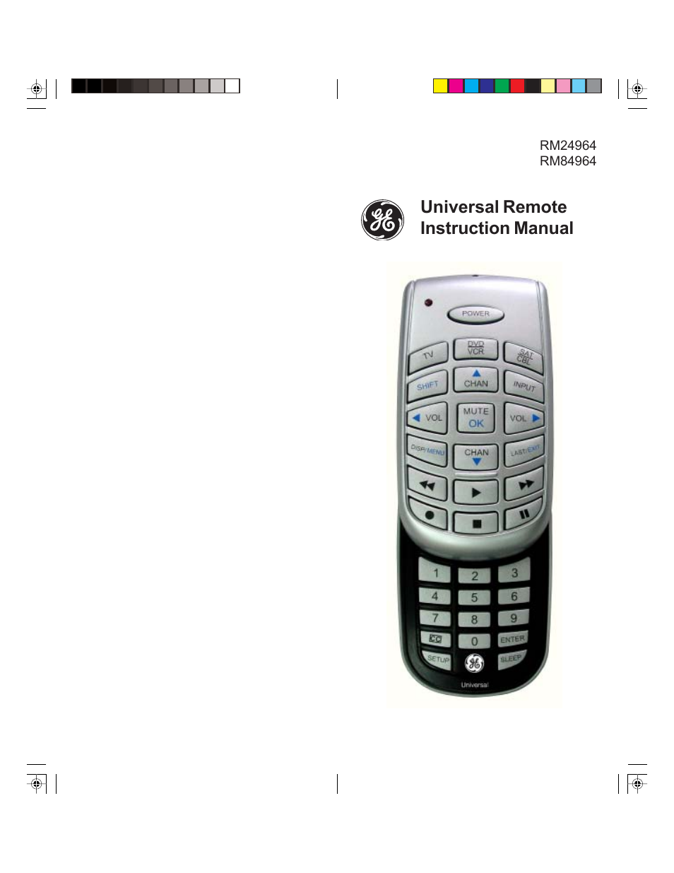 24964 GE Universal 3-Device Slider Remote