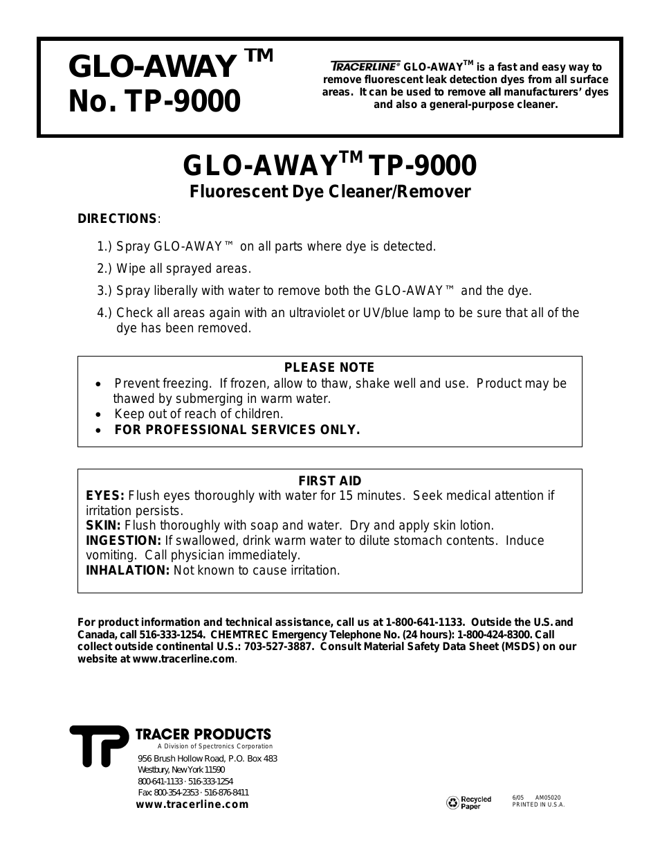 Glo-Away TP-9000 AM05020