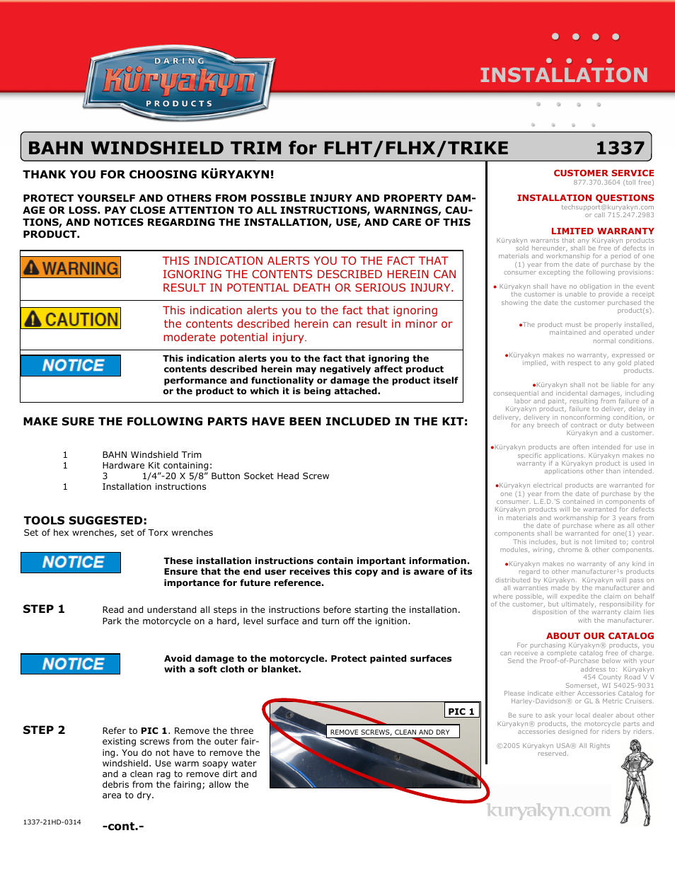 1337 BAHN WINDSHIELD TRIM for FLHT/FLHX/TRIKE