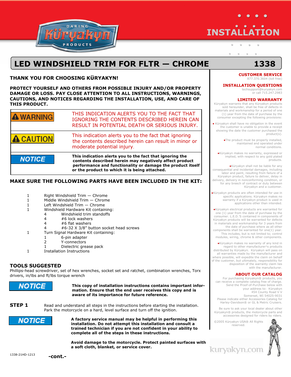 1338 LED WINDSHIELD TRIM FOR FLTR — CHROME