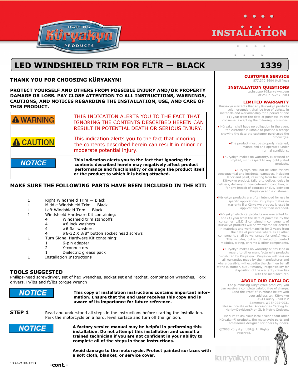 1339 LED WINDSHIELD TRIM FOR FLTR — BLACK