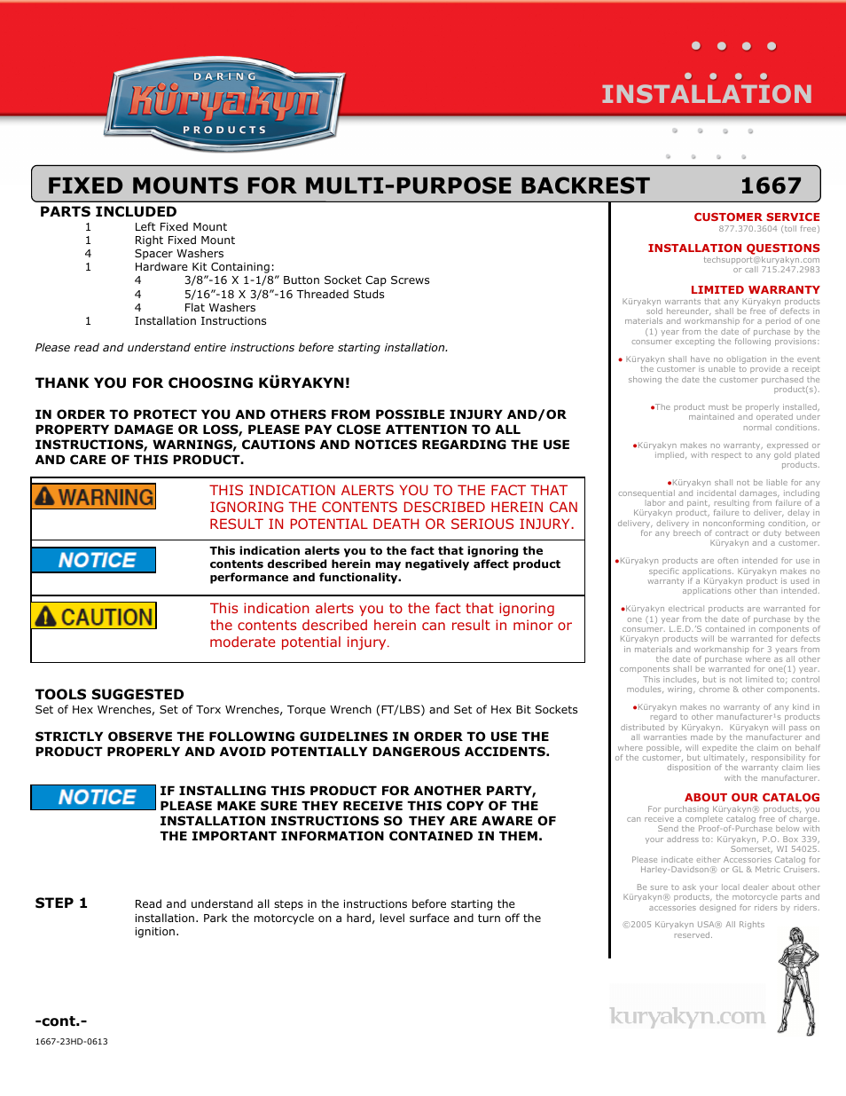 1667 FIXED MOUNTS FOR MULTI-PURPOSE BACKREST