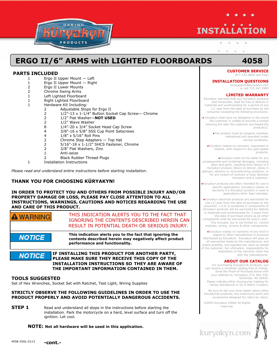 4058 ERGO II/6 ARMS with LIGHTED FLOORBOARDS