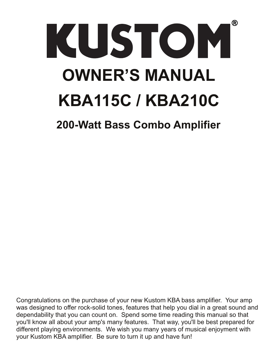 KBA115C/KBA210C