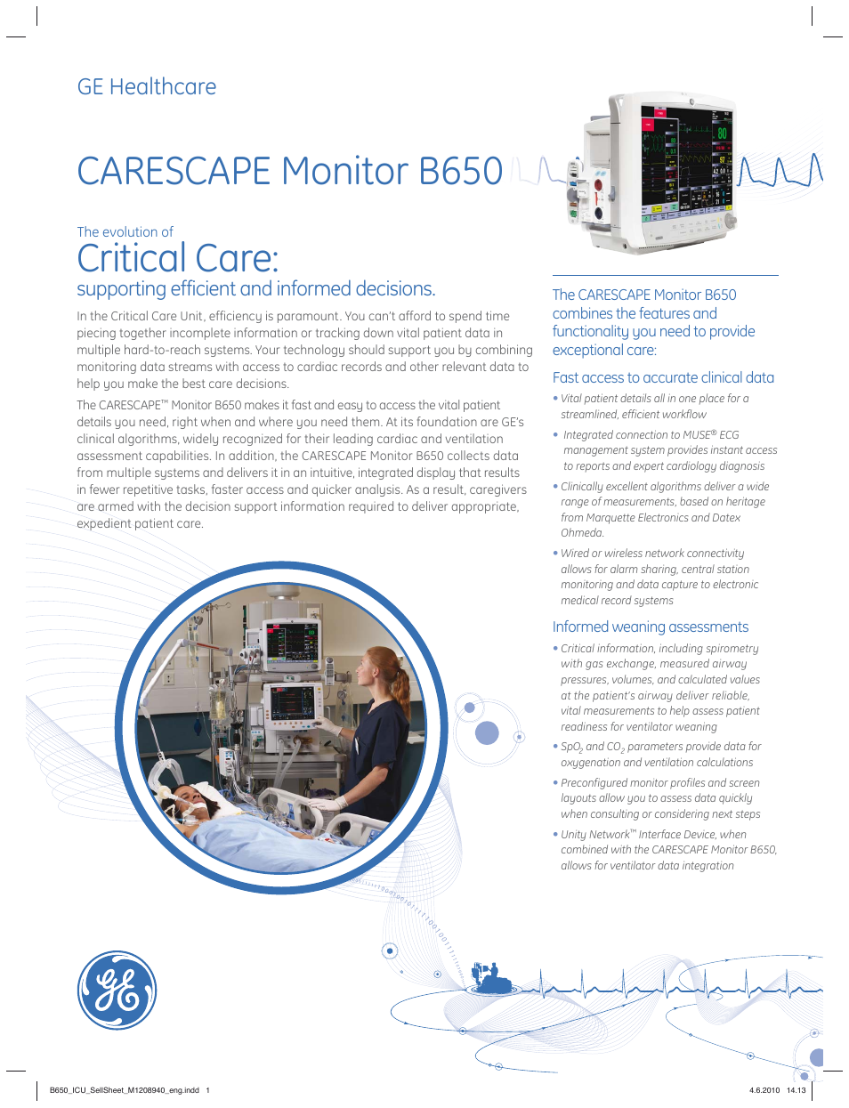 CARESCAPE Monitor B650
