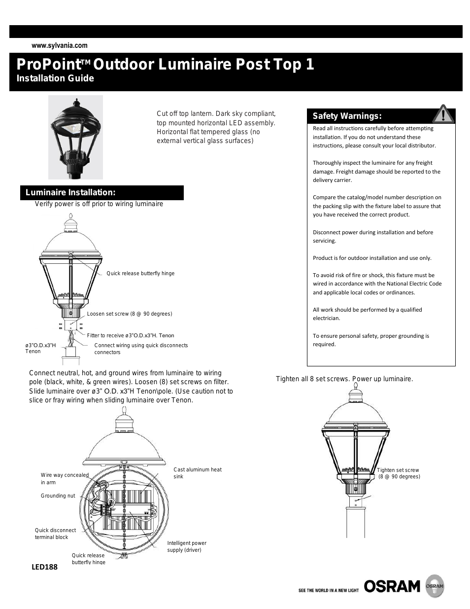ProPoint Outdoor Luminaire Post Top 1