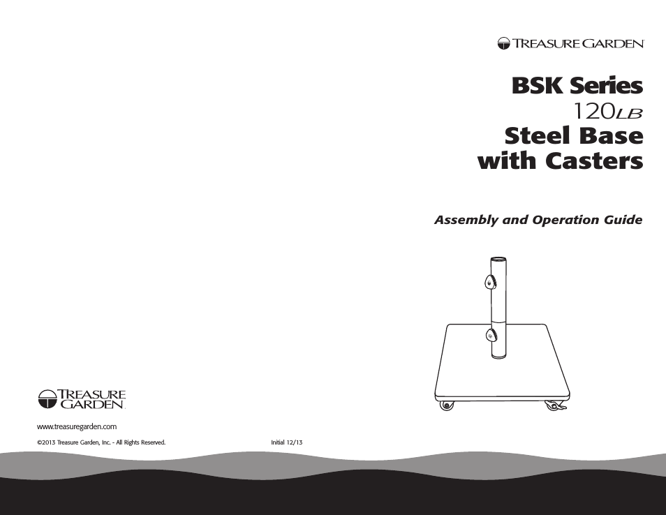 BSK120 Steel Base w/Casters