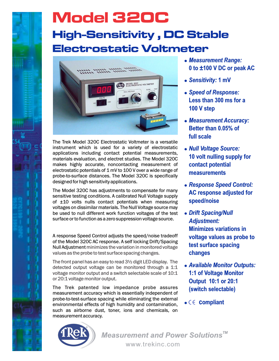 320C DC Stable Electrostatic Voltmeter