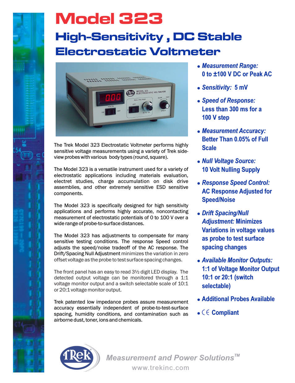 323 DC Stable Electrostatic Voltmeter