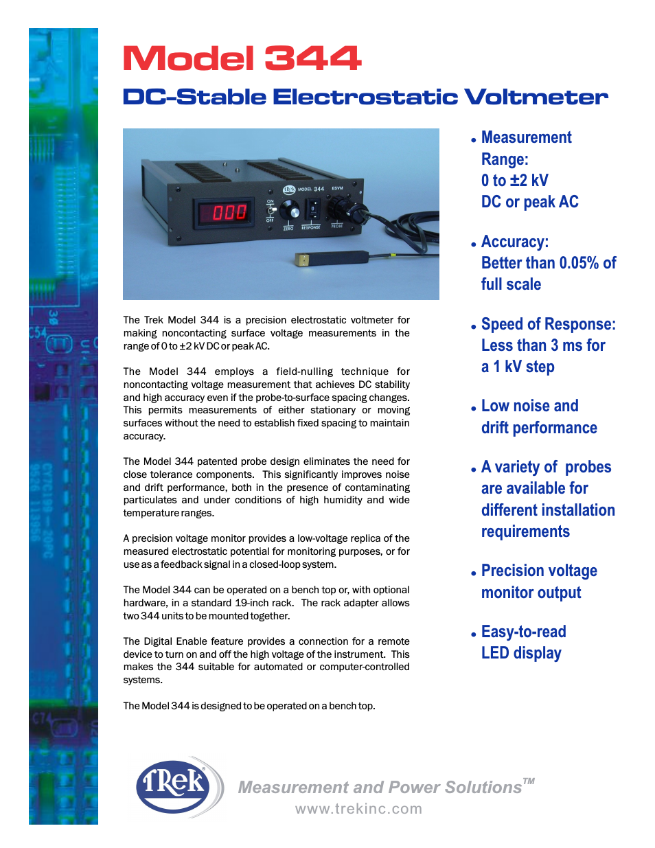 344 DC Stable Electrostatic Voltmeter