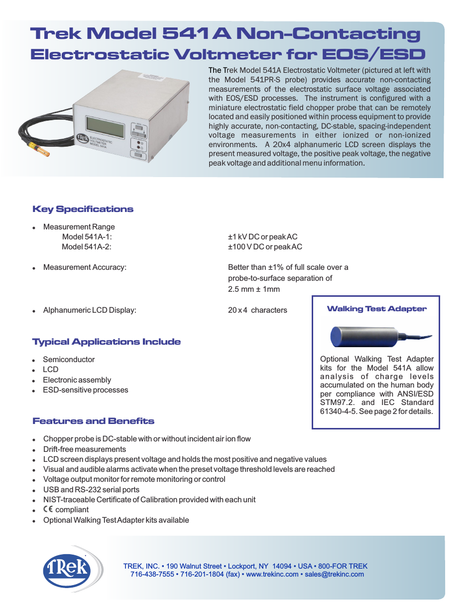 541A Non-Contacting Electrostatic Voltmeter for EOS-ESD