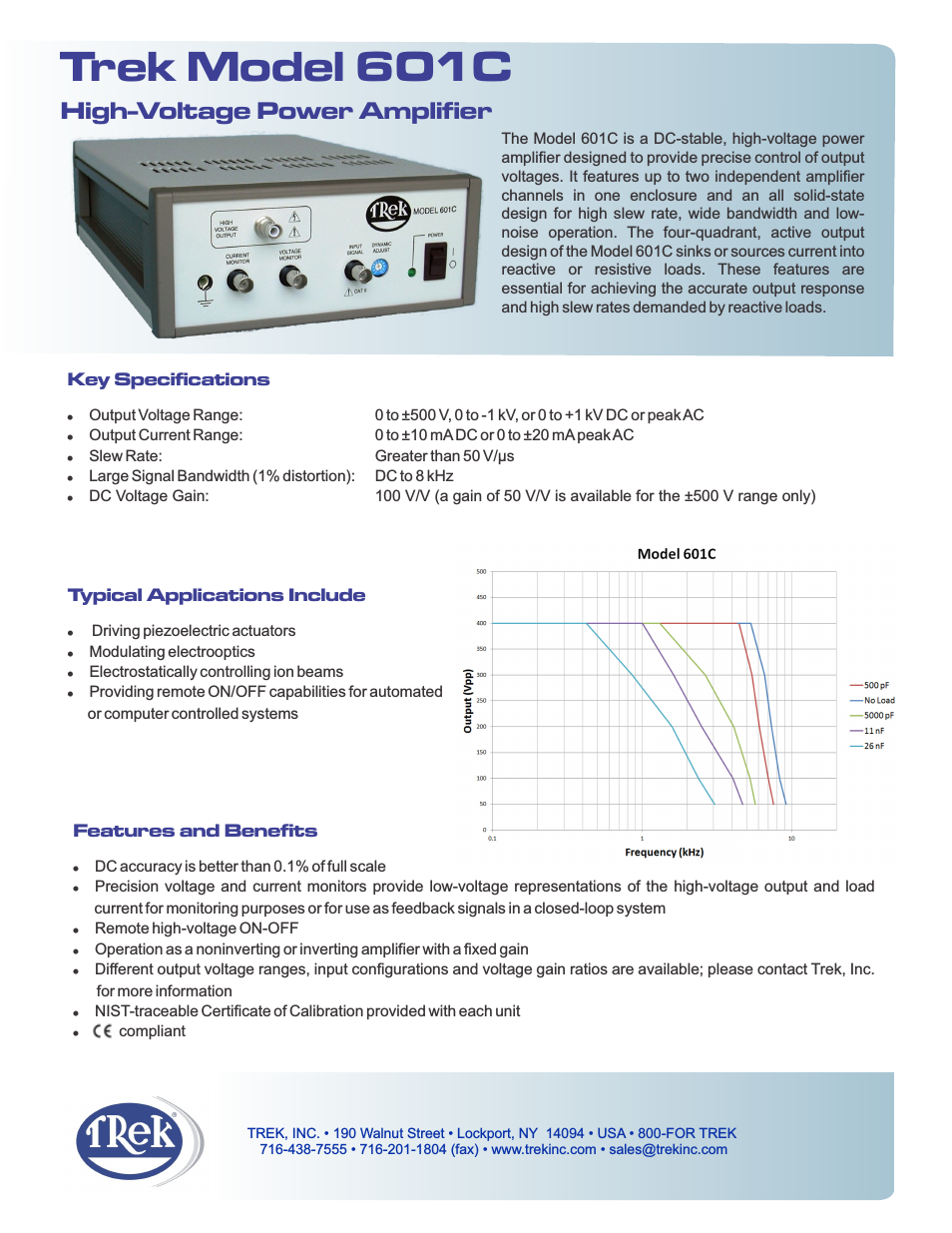 601C High-Voltage Power Amplifier
