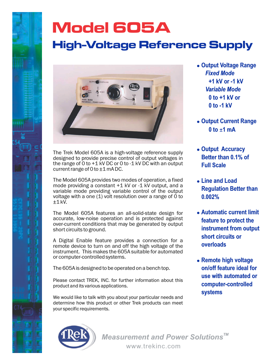 605A High-Voltage Reference Supply
