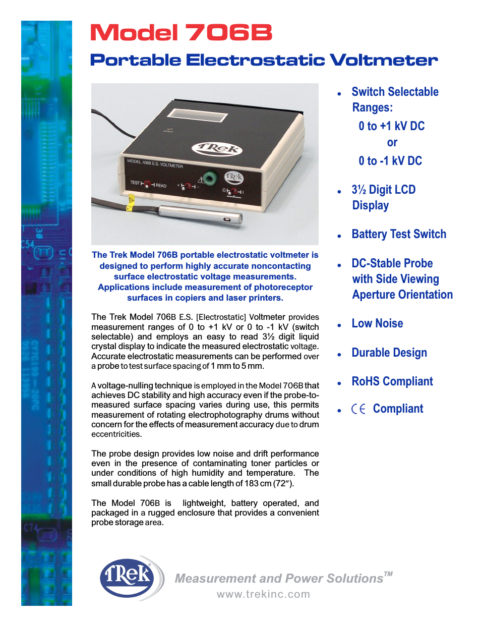 706B Portable Electrostatic Voltmeter