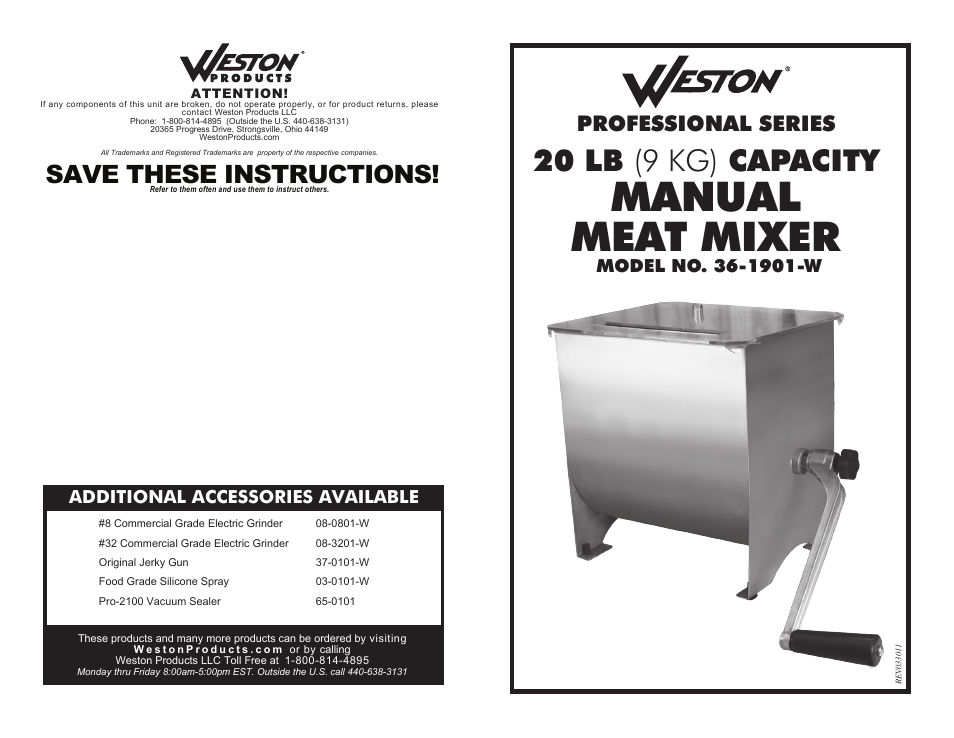20 lb Meat Mixer