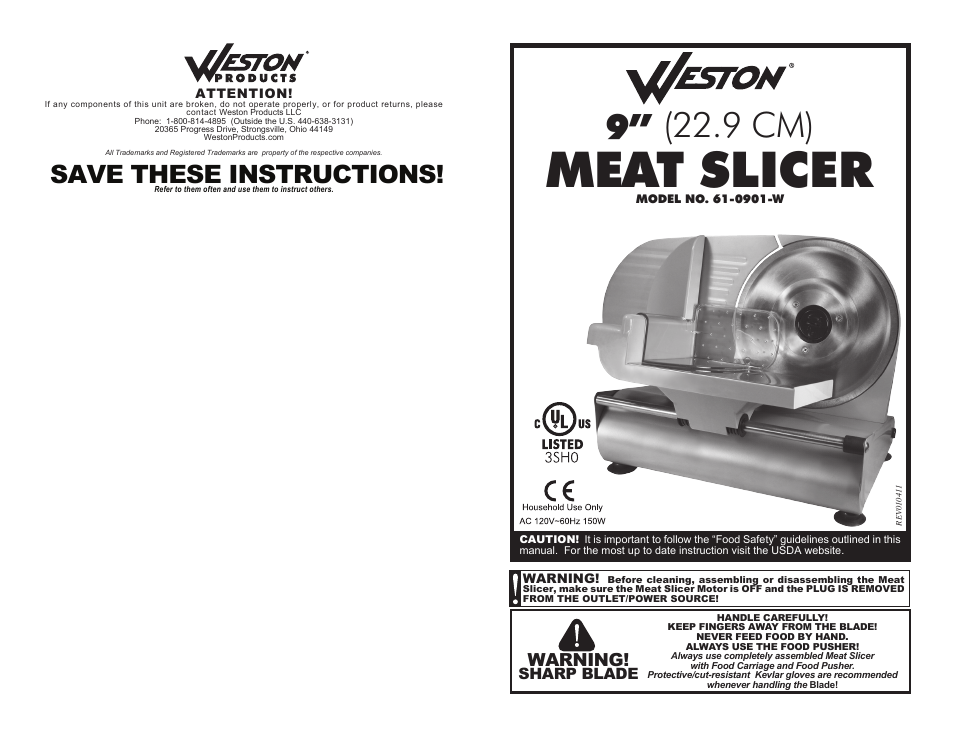 9" Meat Slicer