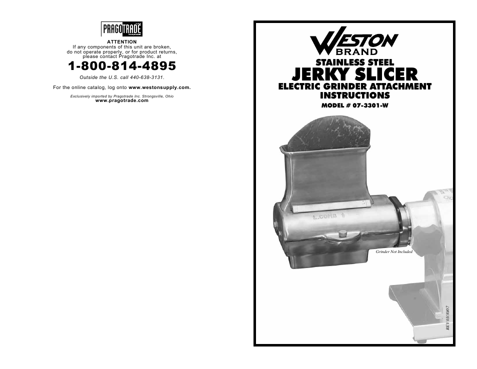 Jerky Slicer Attachment (Stainless Steel)