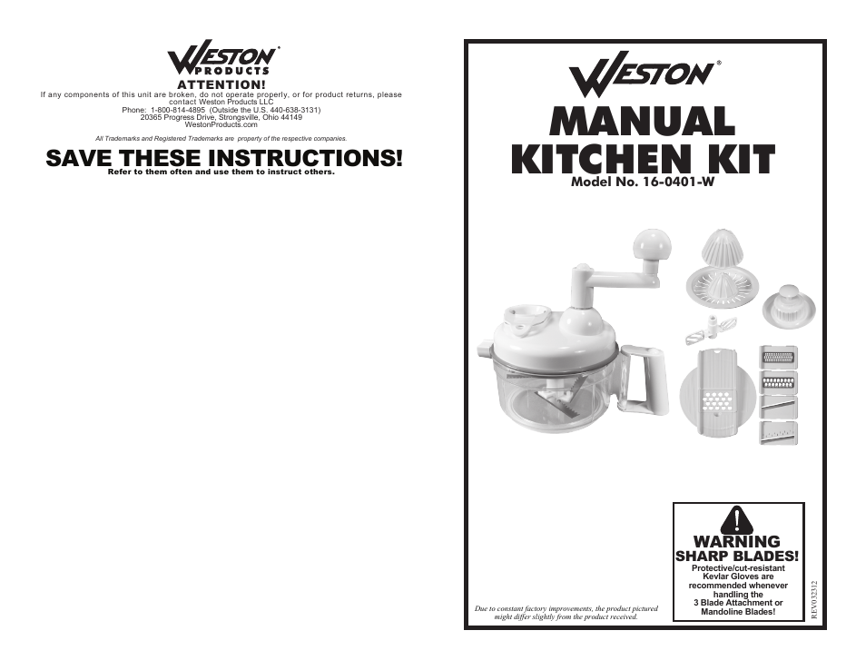 Manual Kitchen Kit